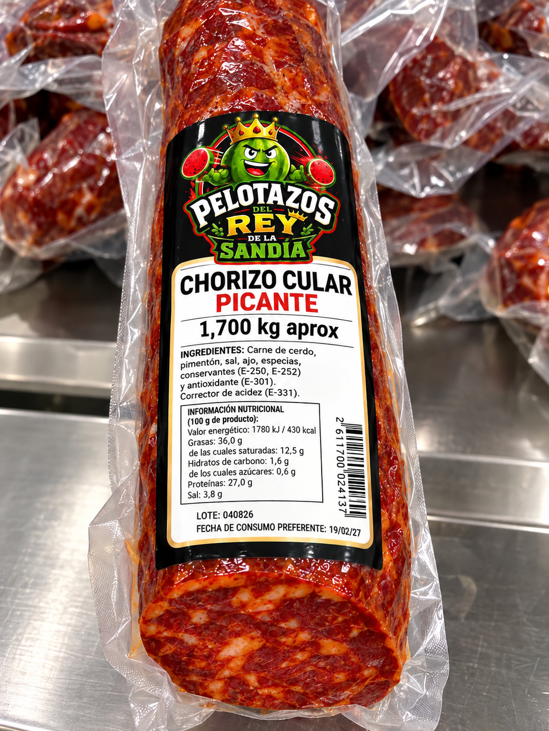 Chorizo Cular Picante – 1,700 kg aprox.