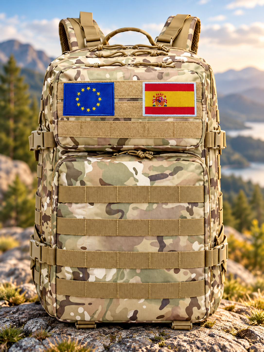 🎒 Mochila Táctica Militar 45L – Camuflaje Arena